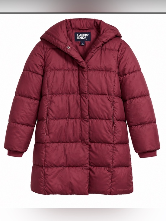 Lands' End Jackets & Blazers - Lands' End Women's Hooded Puffer Coat (Burgundy / Plum)